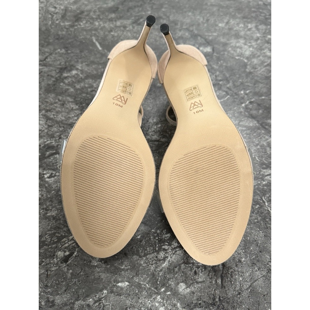 AAJ By Aminah Womens Aniya Lucite High Heel T Strap StilettoSandals Nude Size 10 - Picture 11 of 15